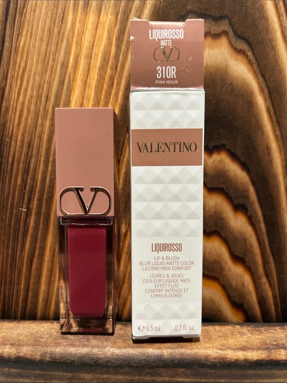 Valentino Liquirrosso Matte Lip & Blush — Pink Hour (310R)